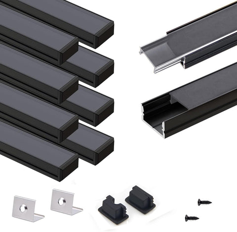 VST LED channel 10-pack with smoke cover for sleek under-cabinet lighting