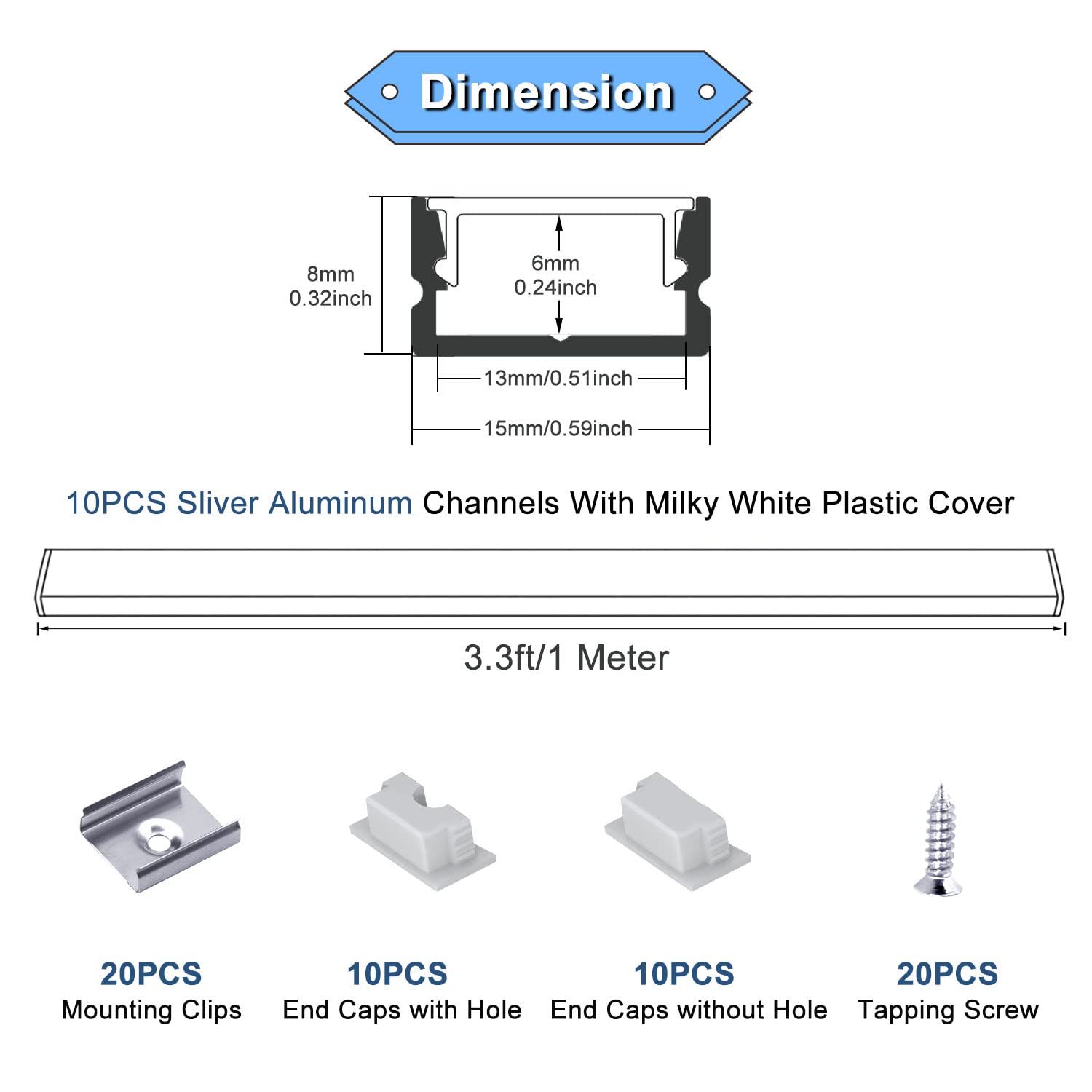Close-up of VST LED channel aluminum profile highlighting durability and heat dissipation