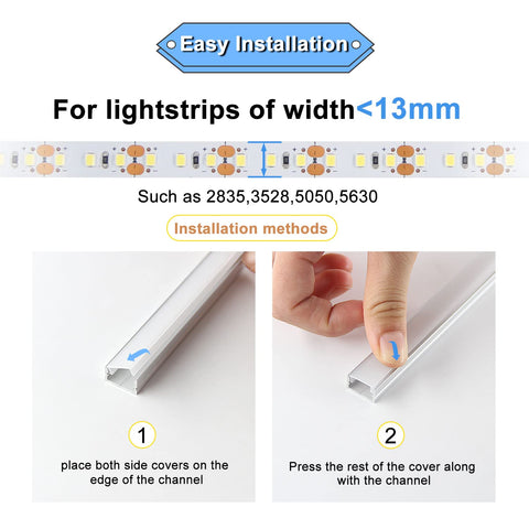 VST LED channel end cap with hole enables easy wiring and mounting