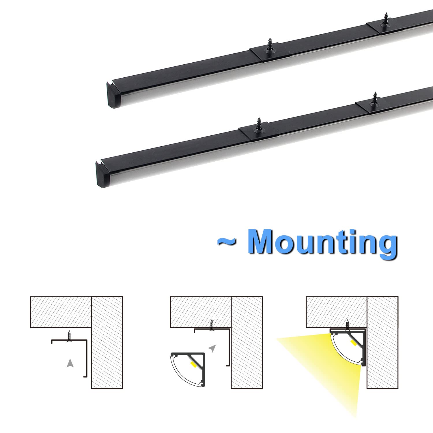 VST mounting clips ensure stable installation on walls or cabinets.