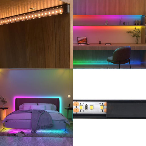VST under-cabinet lighting using aluminum channel for neat brightness