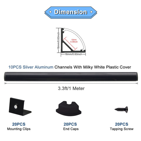 Close-up of VST V-shape profile showing sleek heat dissipation.