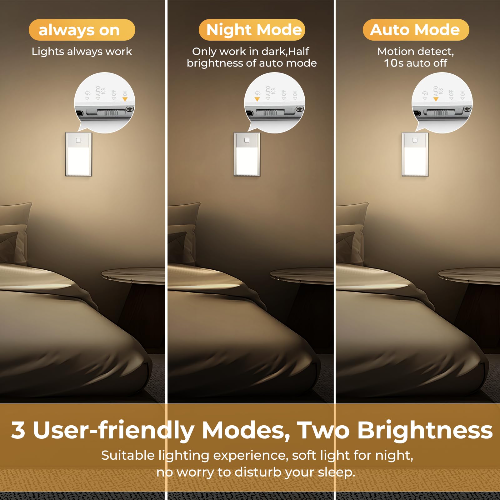 VST Motion Sensor Step Light – 120-degree sensor range for safe stair lighting.