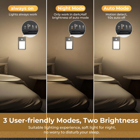 VST Motion Sensor Step Night Light in use on stairs provides hands-free illumination.