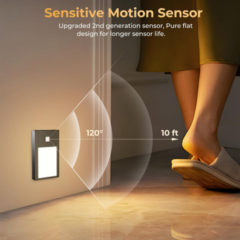 VST Motion Sensor Step Night Light magnetic installation shows screw-free setup.
