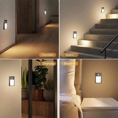 VST Motion Sensor Step Night Light 3-pack keeps hallways and nursery areas lit.