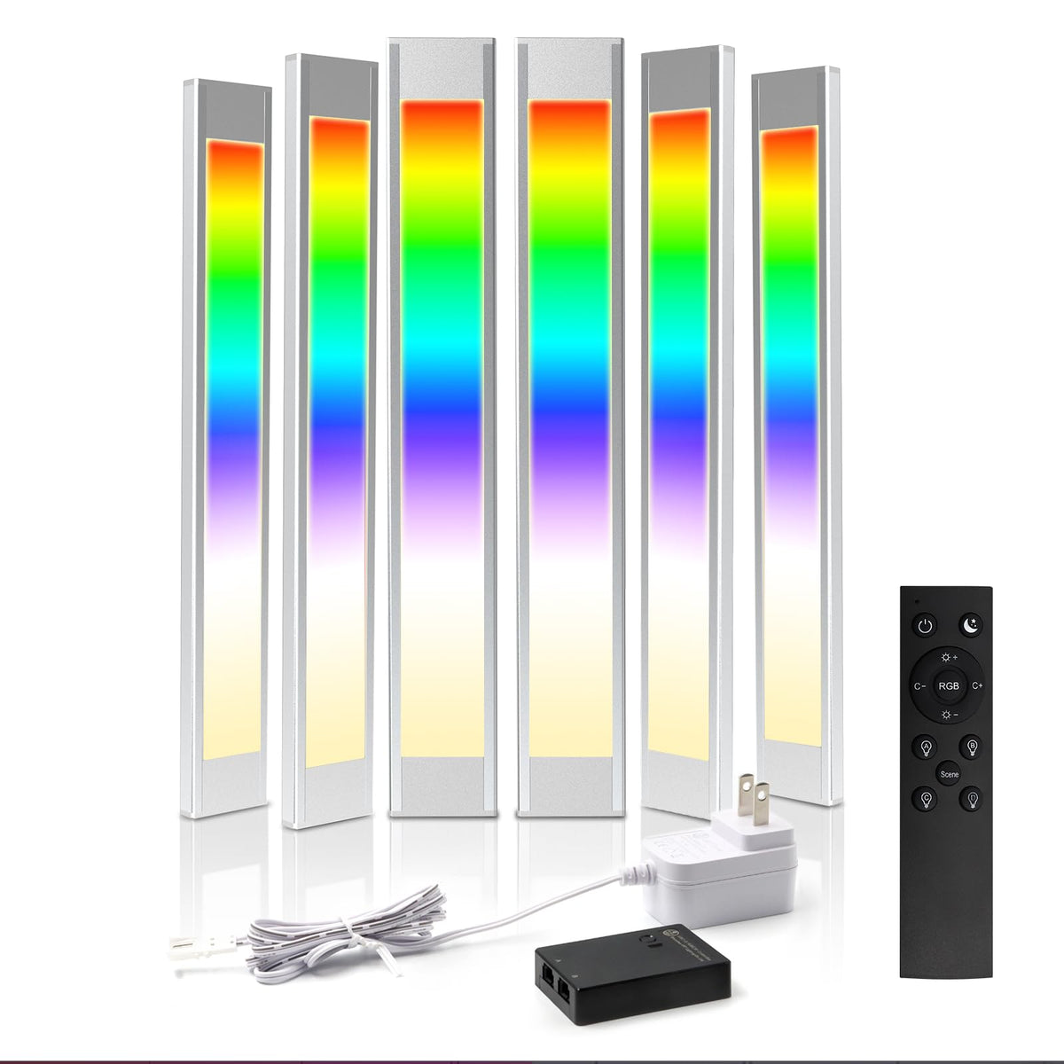 VST RGB under-cabinet lighting shows color mode for mood and tasks