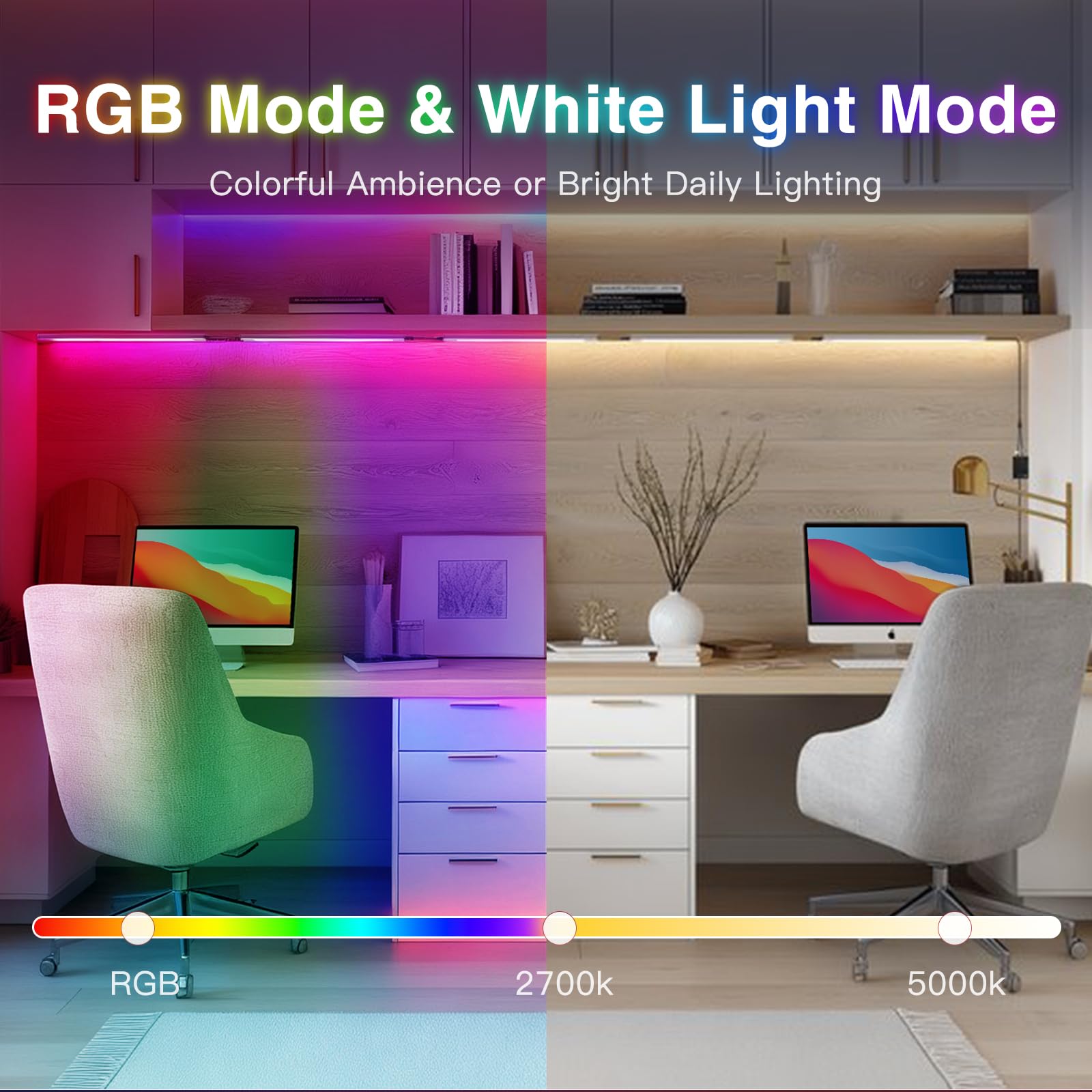 VST ultra-thin design blends under-cabinet lighting with a clean look