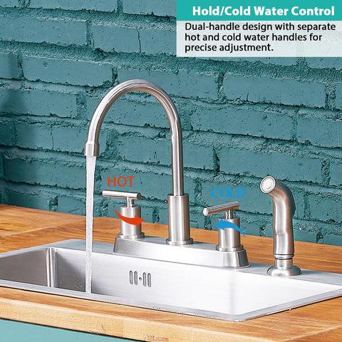 Vsunhoo TDLKF024L high-arc spout offers tall-pot clearance