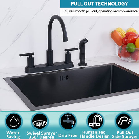Vsunhoo two-handle design for precise hot and cold control