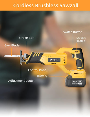 VTEK ergonomic handle reduces fatigue during long work