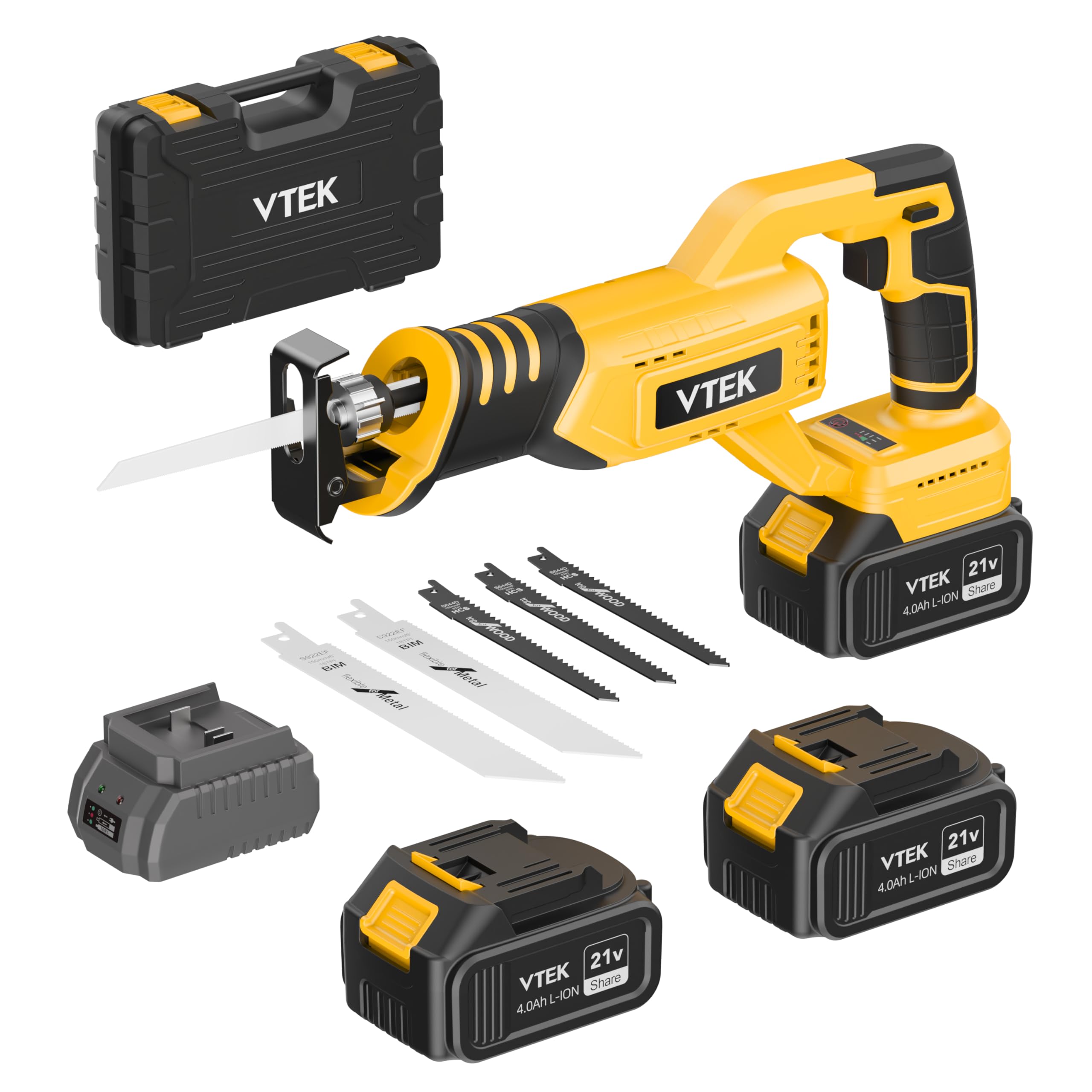 VTEK wood cutting with brushless reciprocating saw for fast, precise results