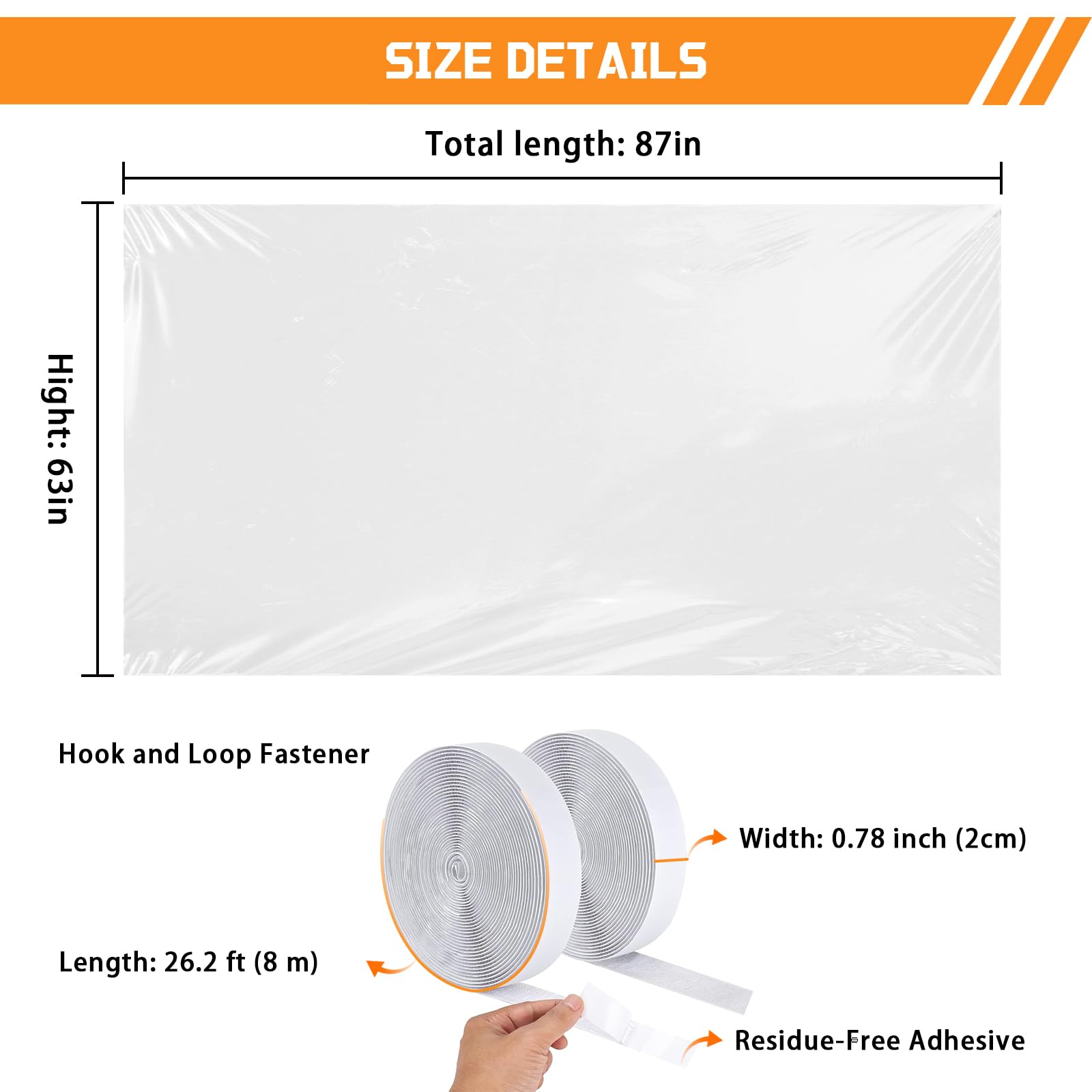 Vteyeya 180um clear film resists tears while staying nearly invisible.