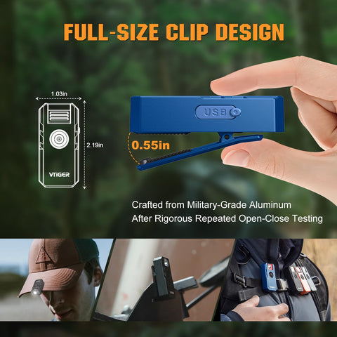 VTIGER C1 LumiCube magnetic tail acts as steady work light on metal