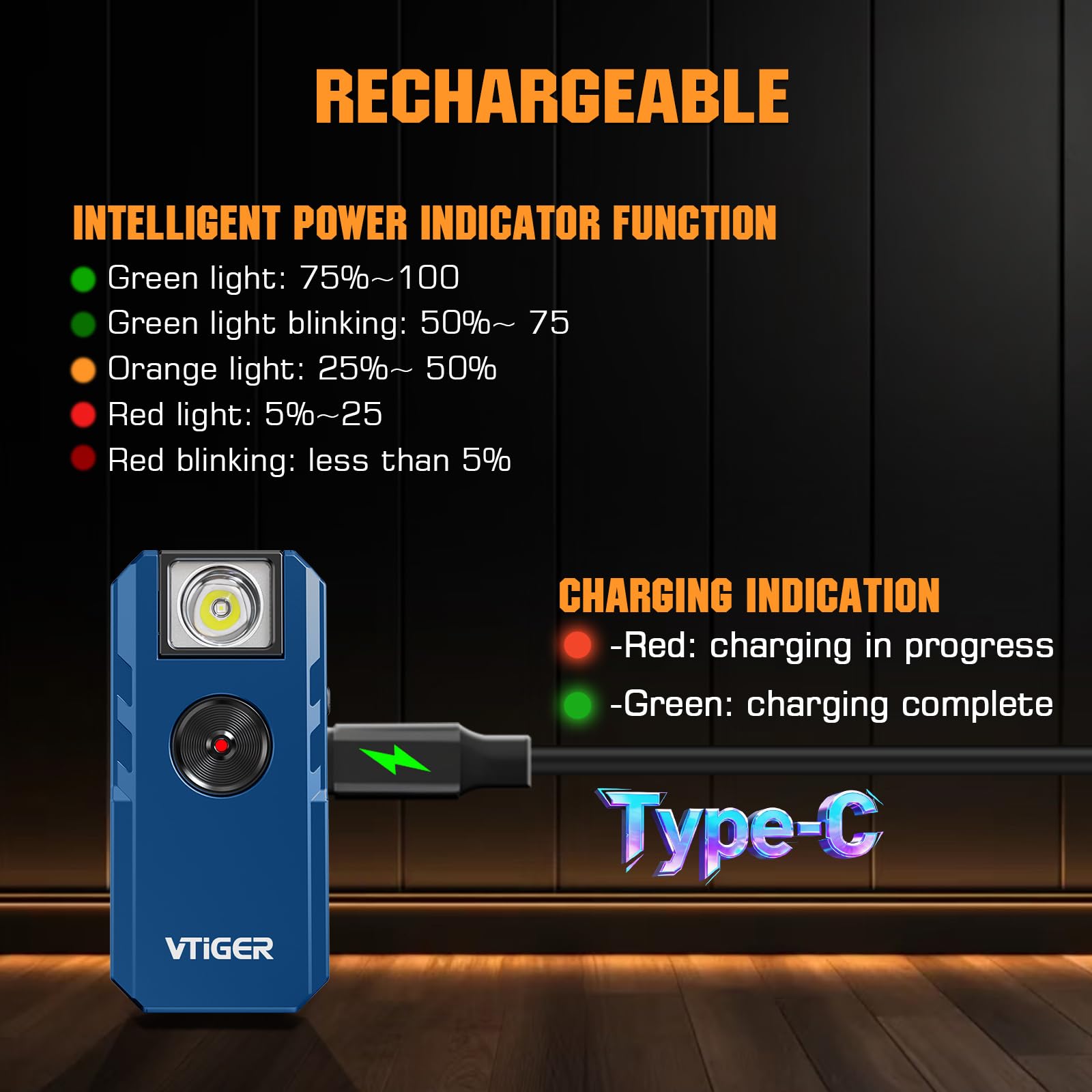 VTIGER C1 LumiCube rugged IPX6 and drop-protected design in tough condition