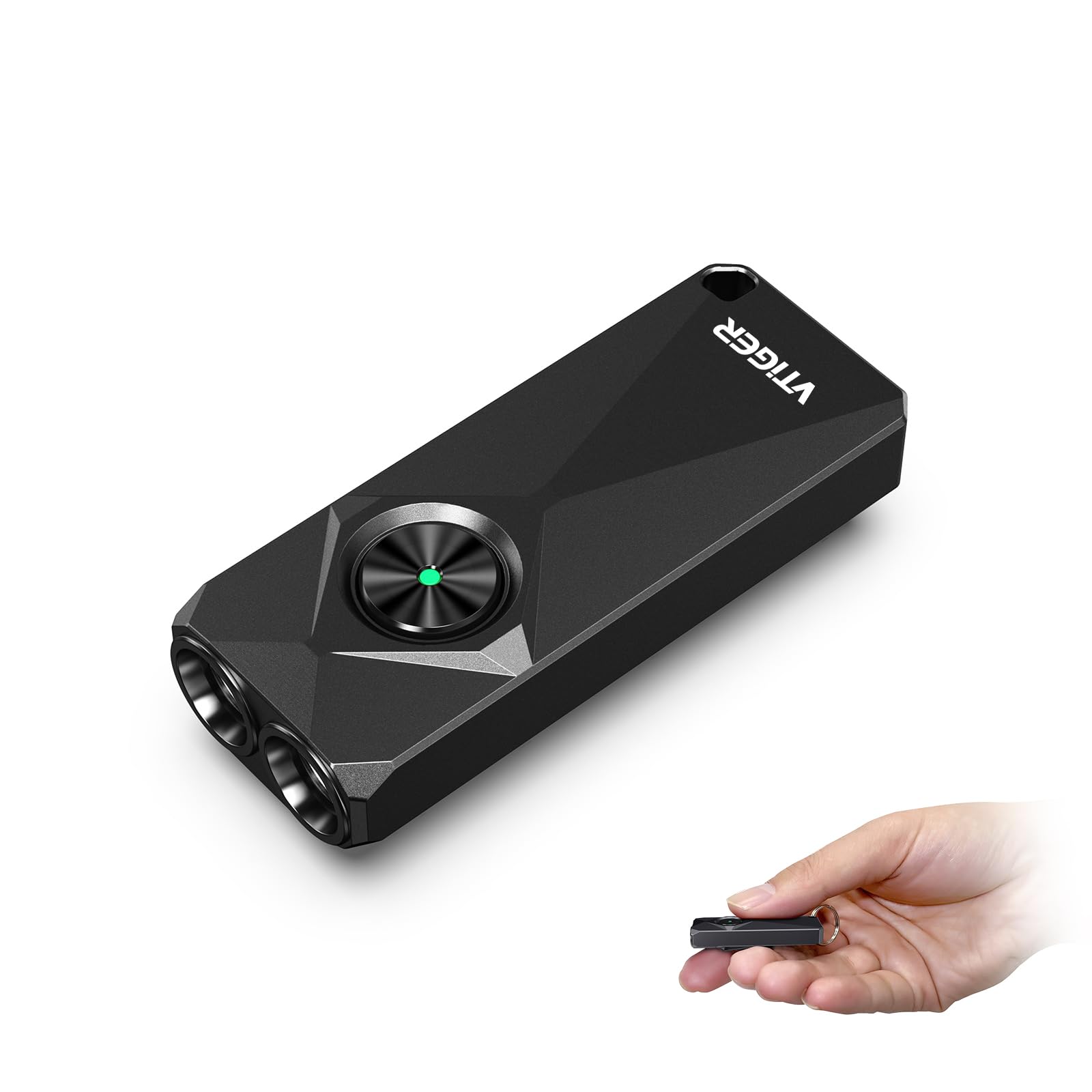 VTIGER K1 keychain flashlight delivers 800 lumens for clear outdoor visibility.