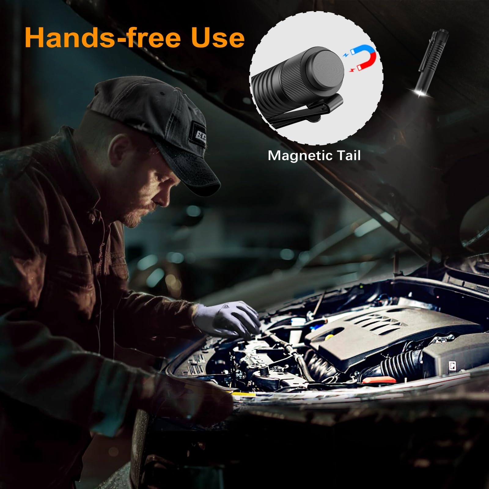 VTIGER T1A dual-direction clip enables hands-free headlamp use