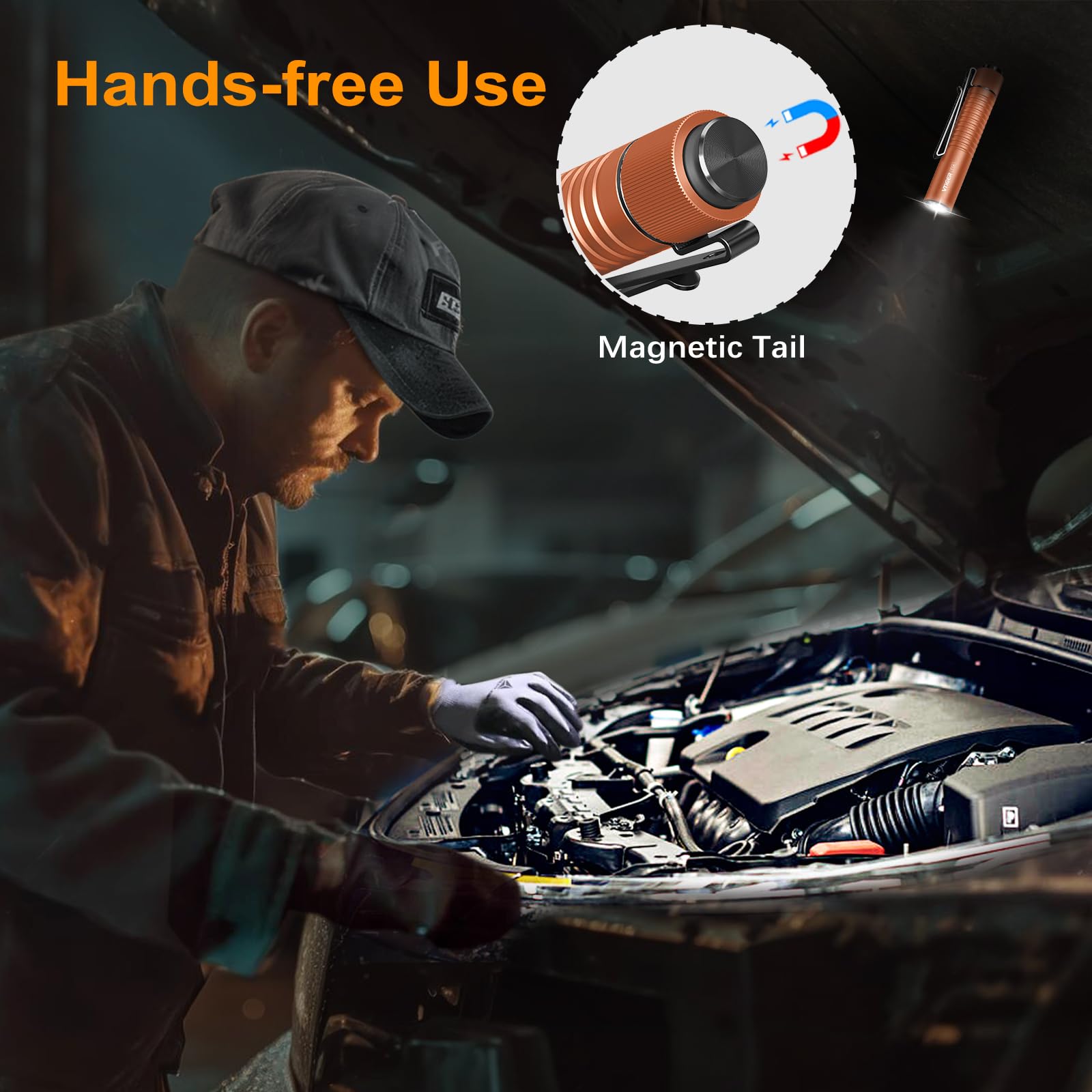 VTIGER T1A magnetic tail for hands-free operation in workshops