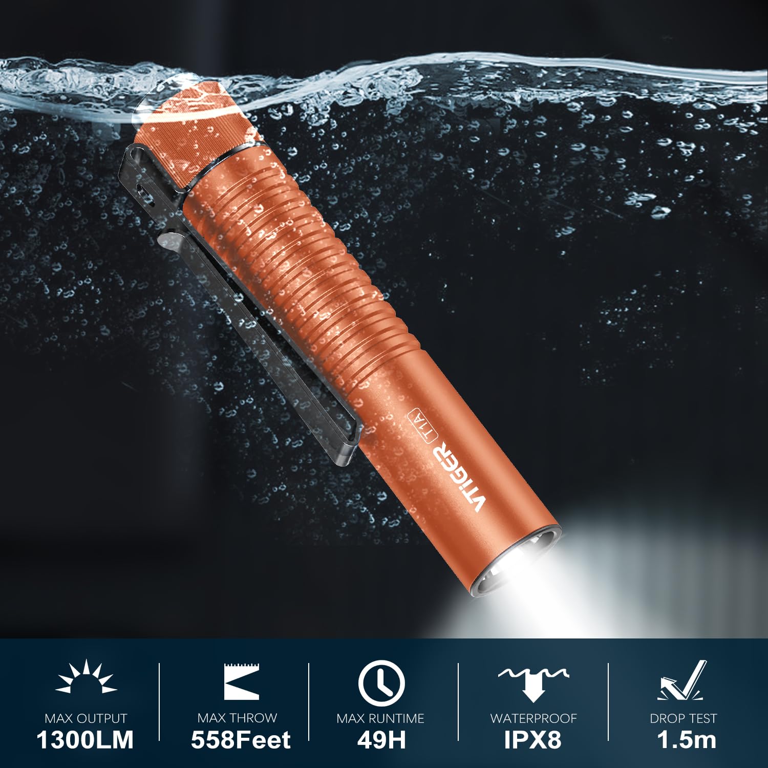 VTIGER T1A tail switch for quick brightness control during night tasks