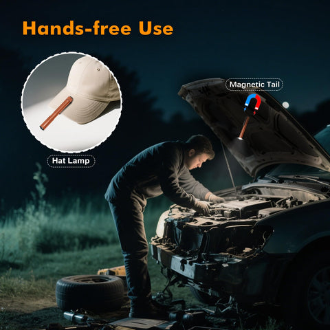 VTIGER T2A hat clip provides hands-free illumination on the go.