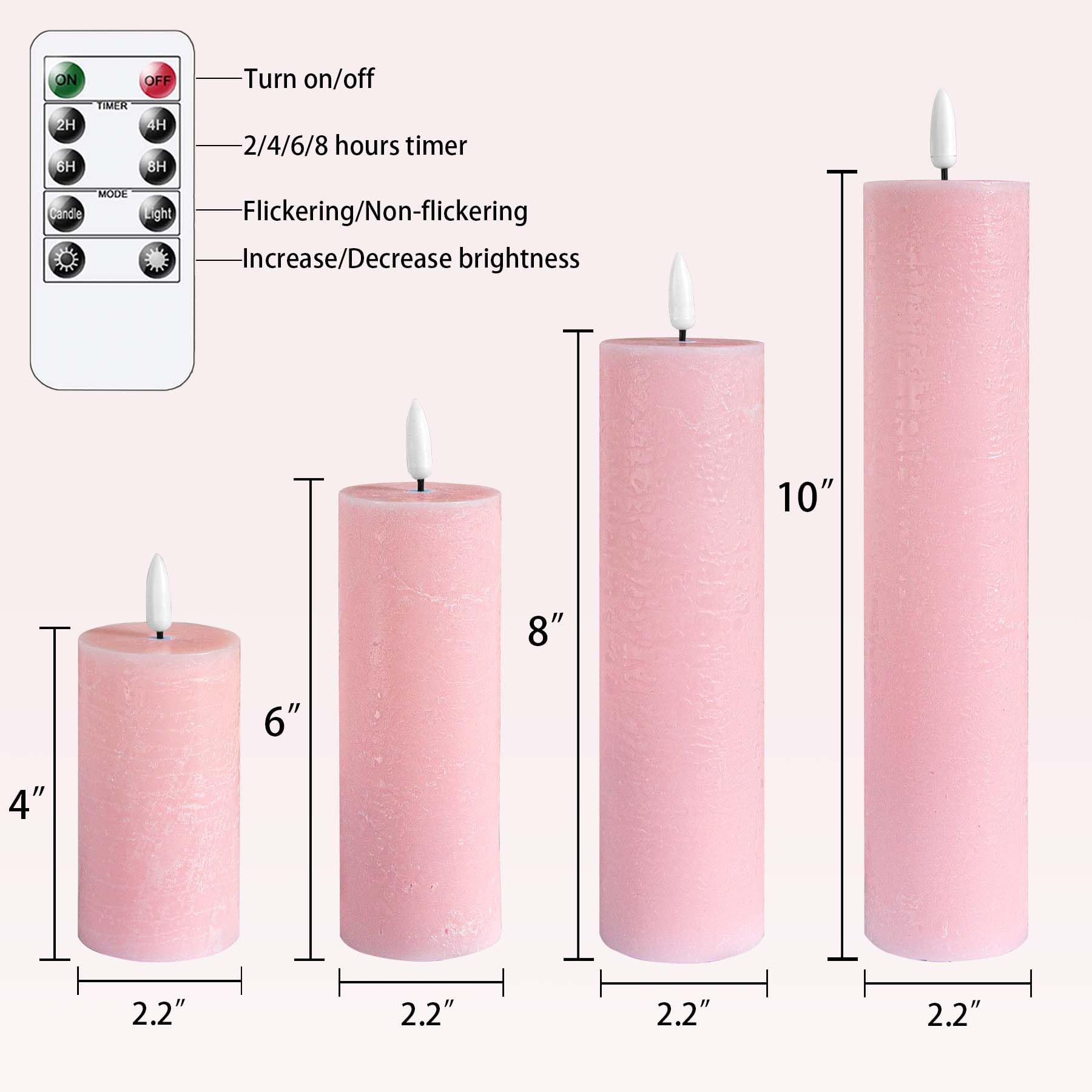 Vtobay real wax with detailed 3D-wick for lifelike glow