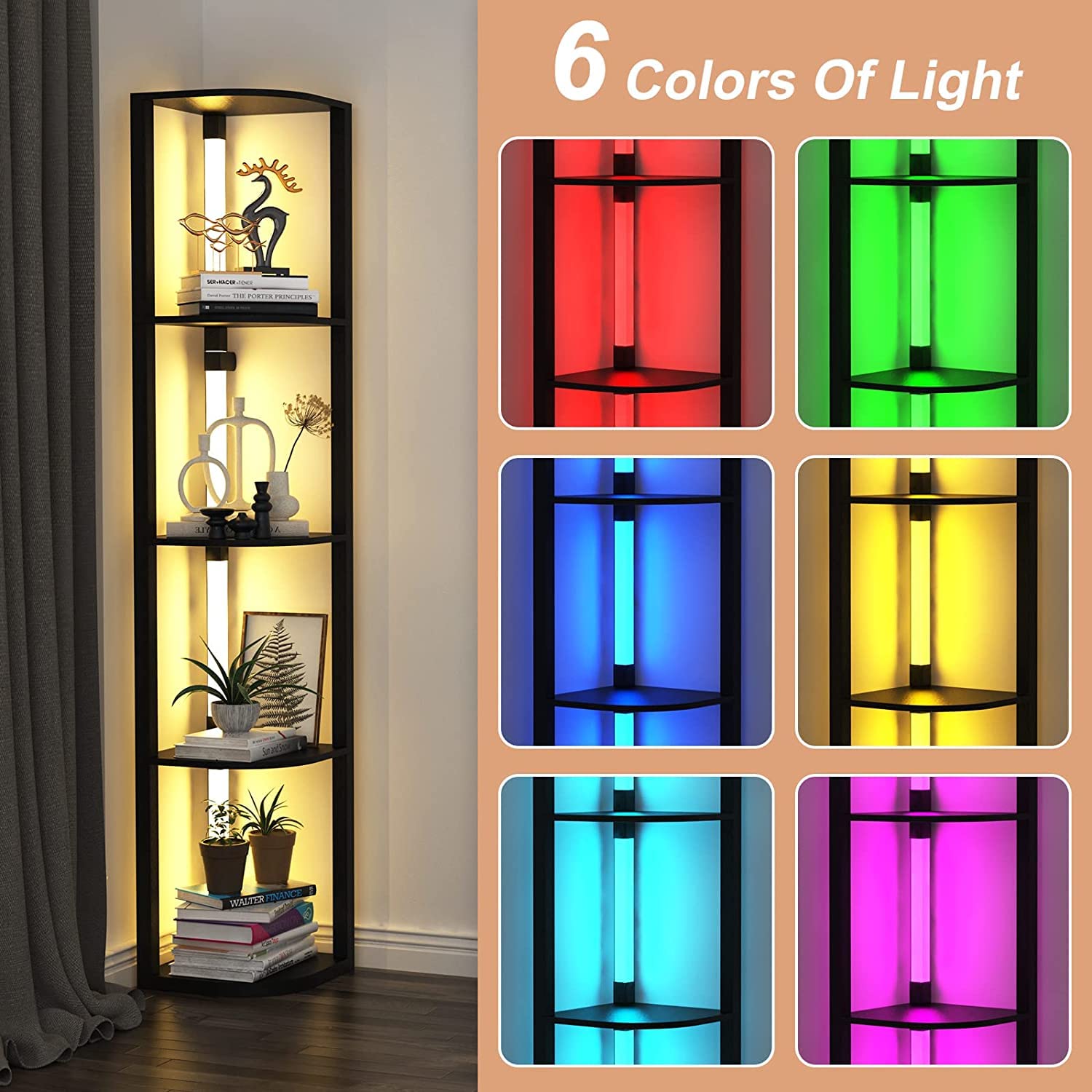 VTRIN sturdy metal frame and wooden shelves maximize durability.