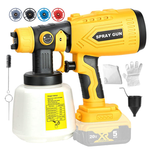 Vtuxcey cordless paint sprayer with Dewalt 20V compatibility for flexible on-site use.
