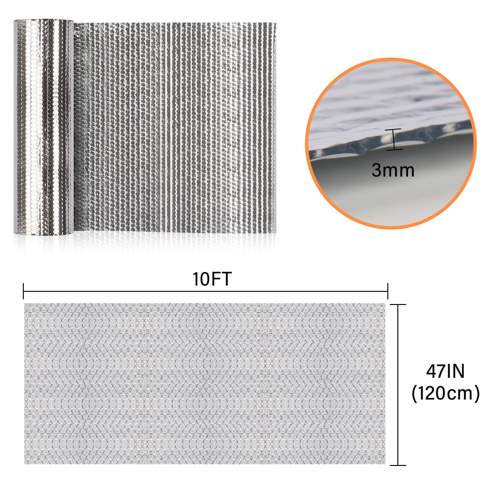 VUAOHIY bubble aluminum film highlights the insulation layer for heat control.