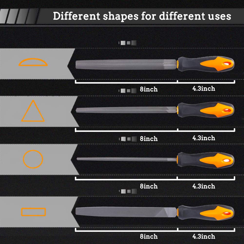 VUDAMAI half-round file edge bevel enables curved surface shaping with accuracy.