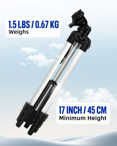 VulcanForge tripod with a widened base improving wind stability.