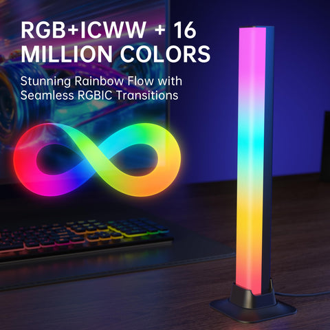 VUQ RGB+IC LED light bar syncs with music for immersive gaming and movies.
