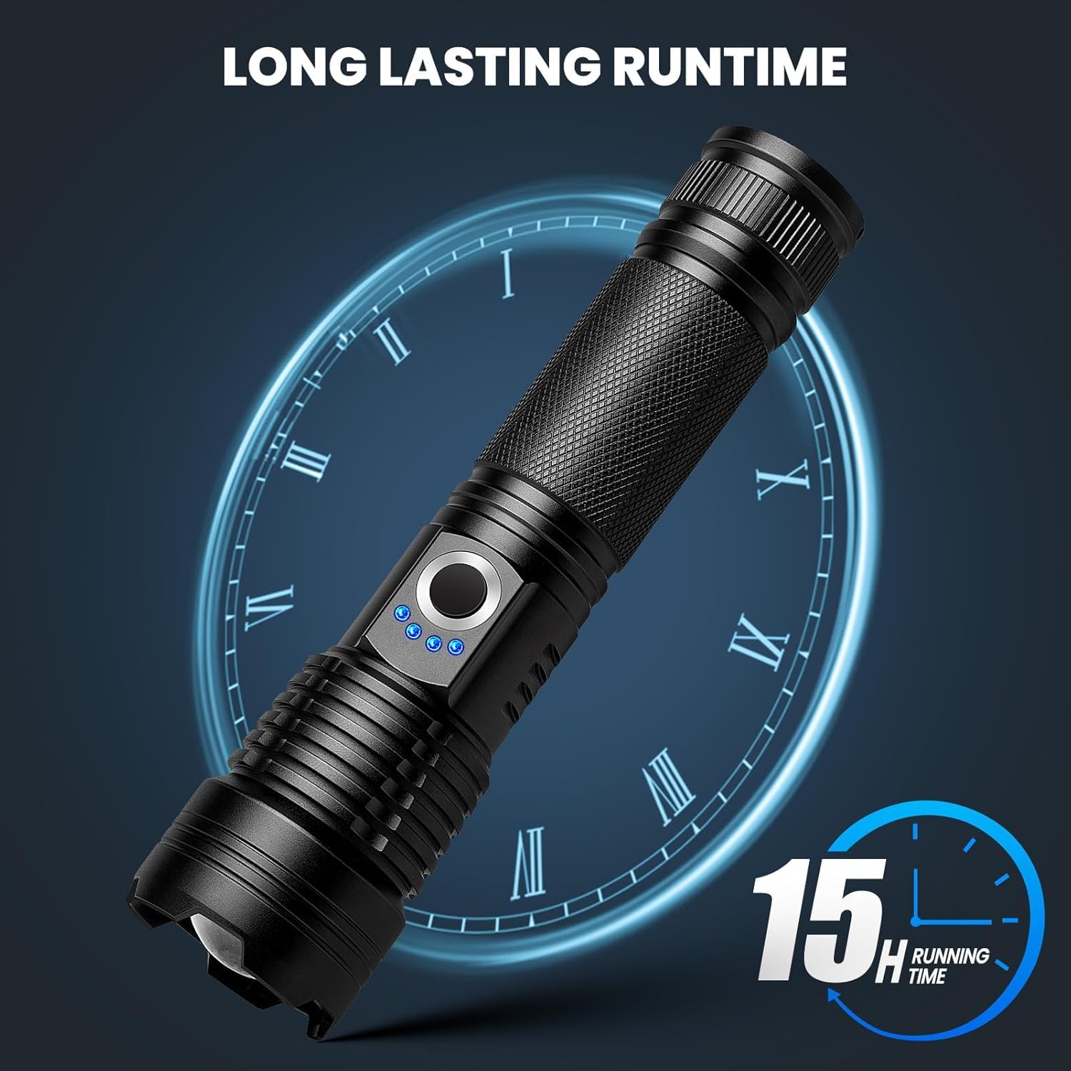 VVBE beam focus adjustment demonstrates flood to spotlight versatility for camping.