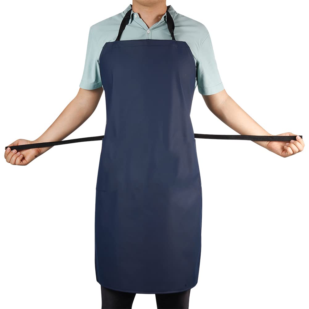 VWELL rubber vinyl apron showing water resistance for messy chores