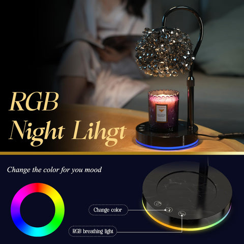 VXUNLIOR adjustable height wax warmer positions heat for jar candles of various sizes.