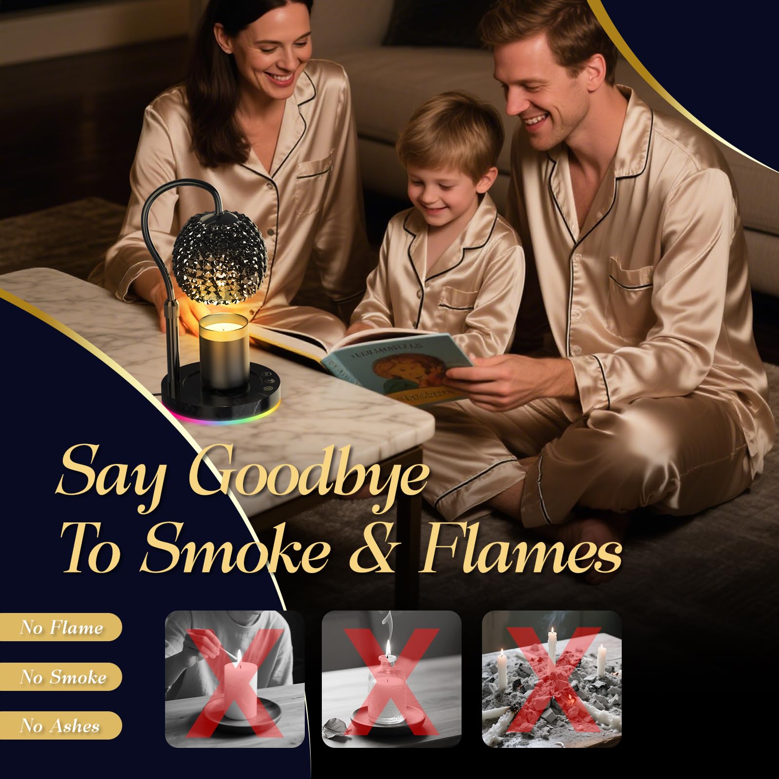 VXUNLIOR two bulbs included ensure quick, even wax melting and fragrance release.