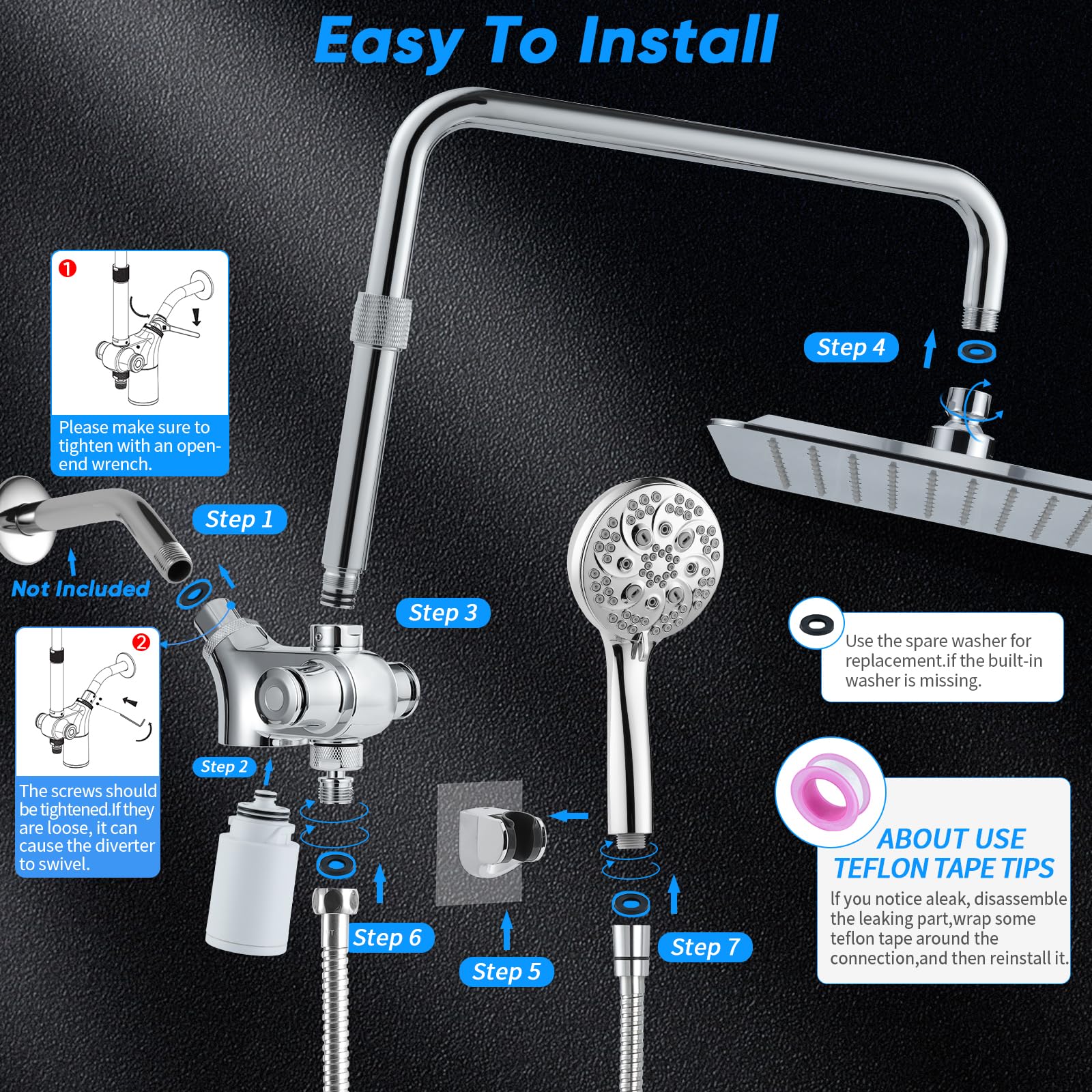VXV easy-installation kit with all necessary fittings included.