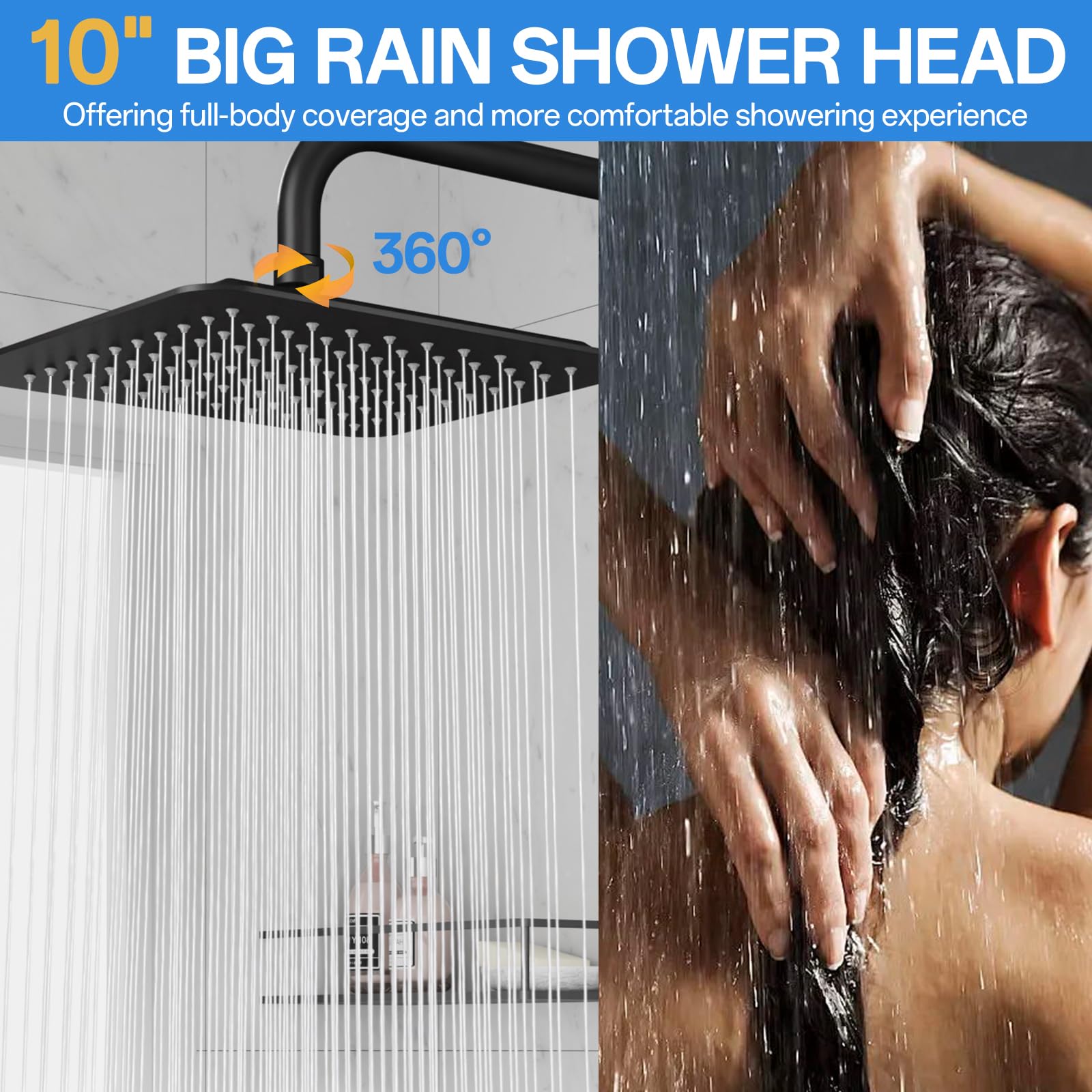 VXV handheld shower head with 7 spray modes for versatile cleansing.