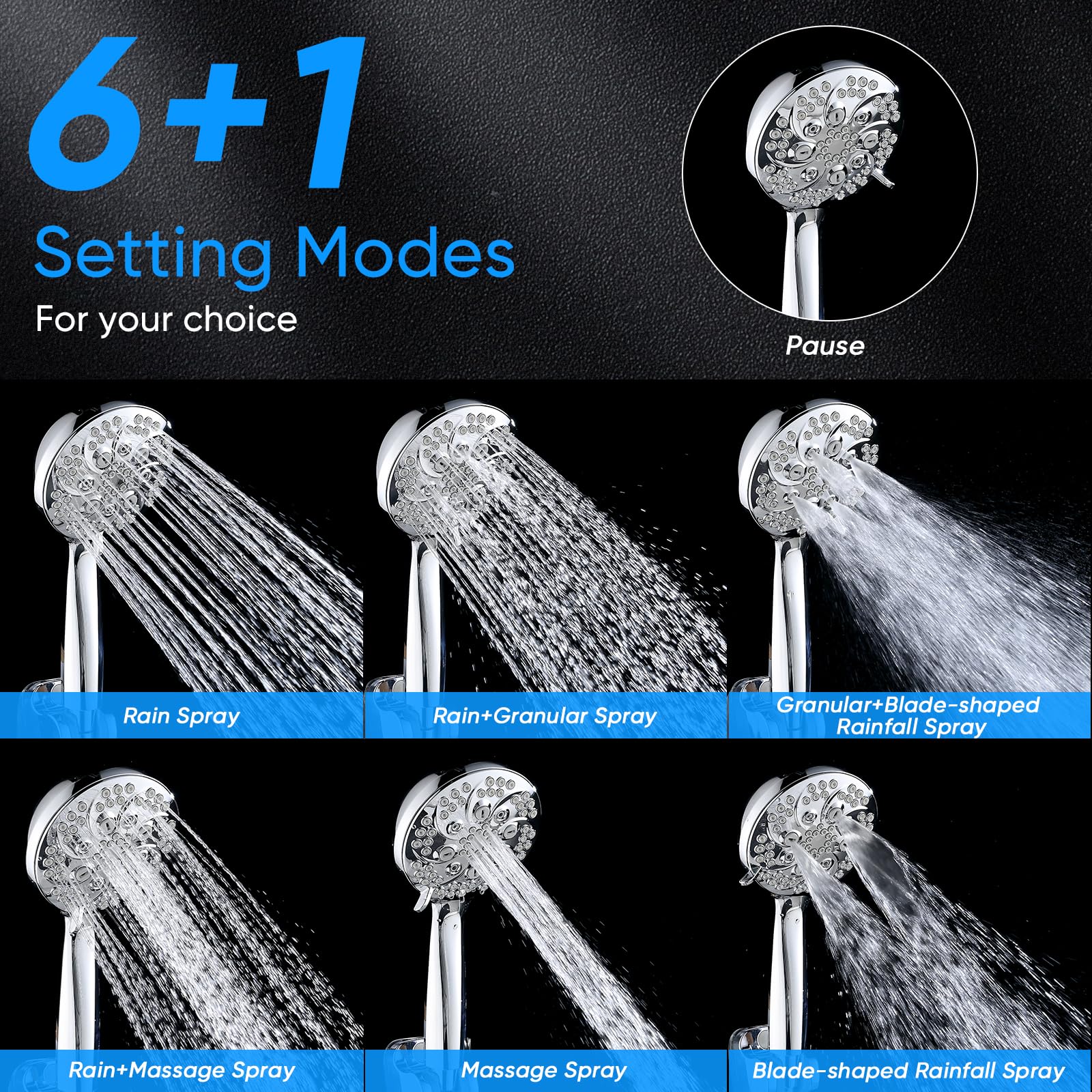 VXV height-adjustable shower head accommodates a range of users.