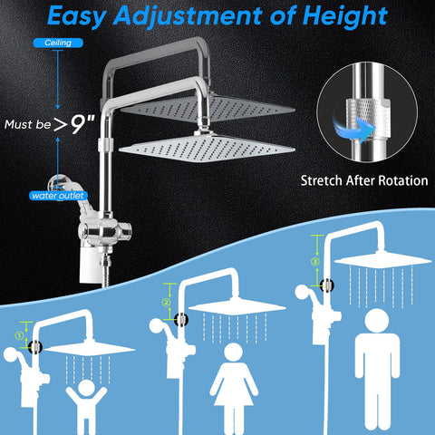 VXV seven-settings handheld shower for versatile cleaning and targeted rinsing.