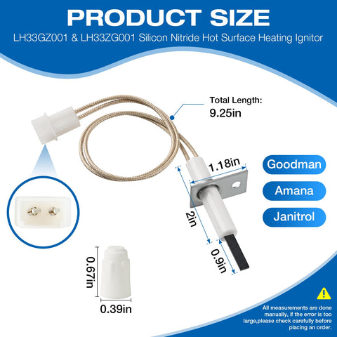 Vyakv LH33GZ001 silicon nitride material for durable ignition.