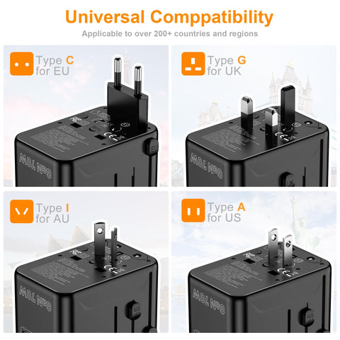 VYLEE included carrying bag keeps adapters organized while traveling