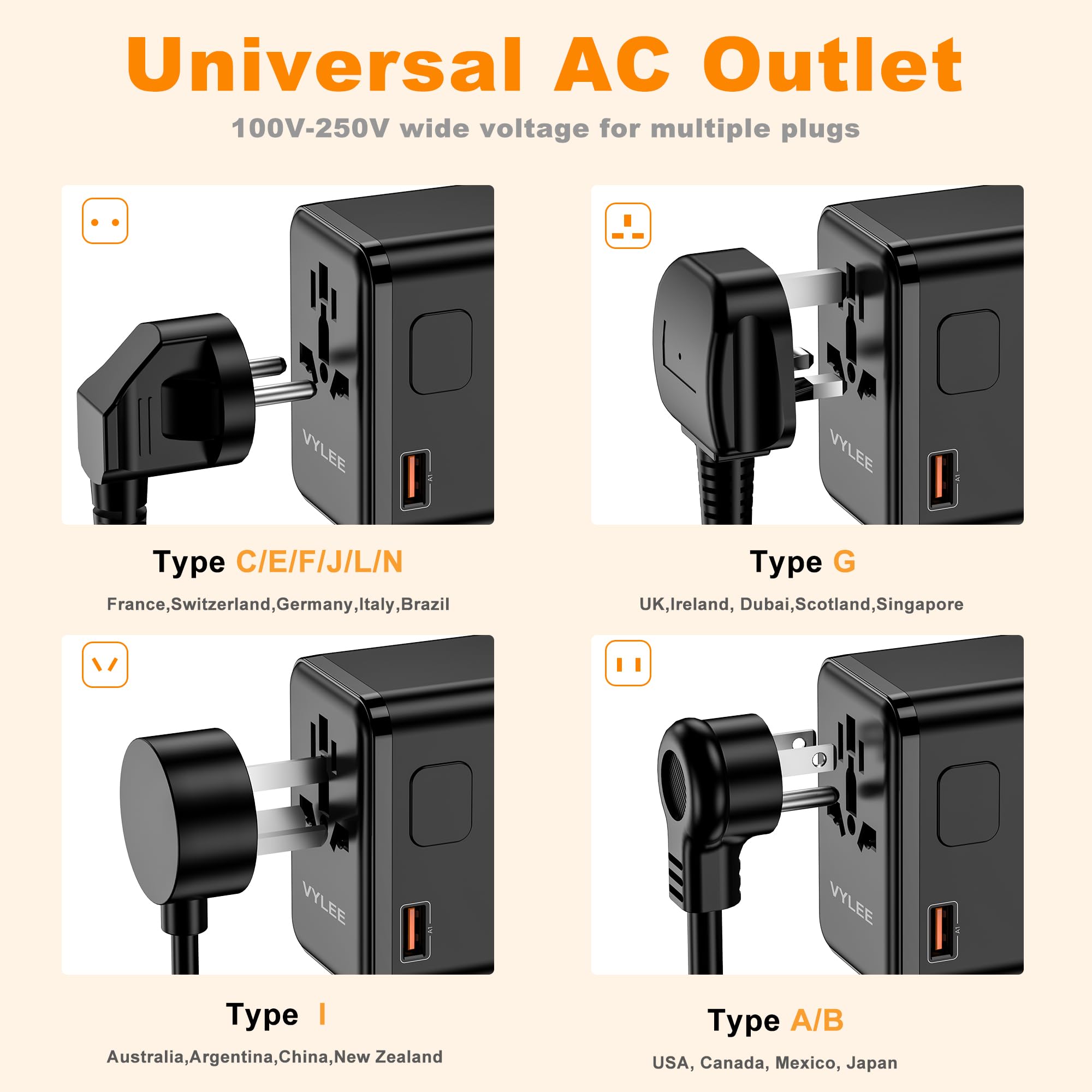 VYLEE safety features including overload fuse and shutter protect kids.