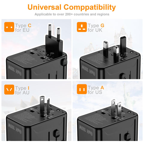 VYLEE USB-C ports provide fast 100W charging for compatible devices.