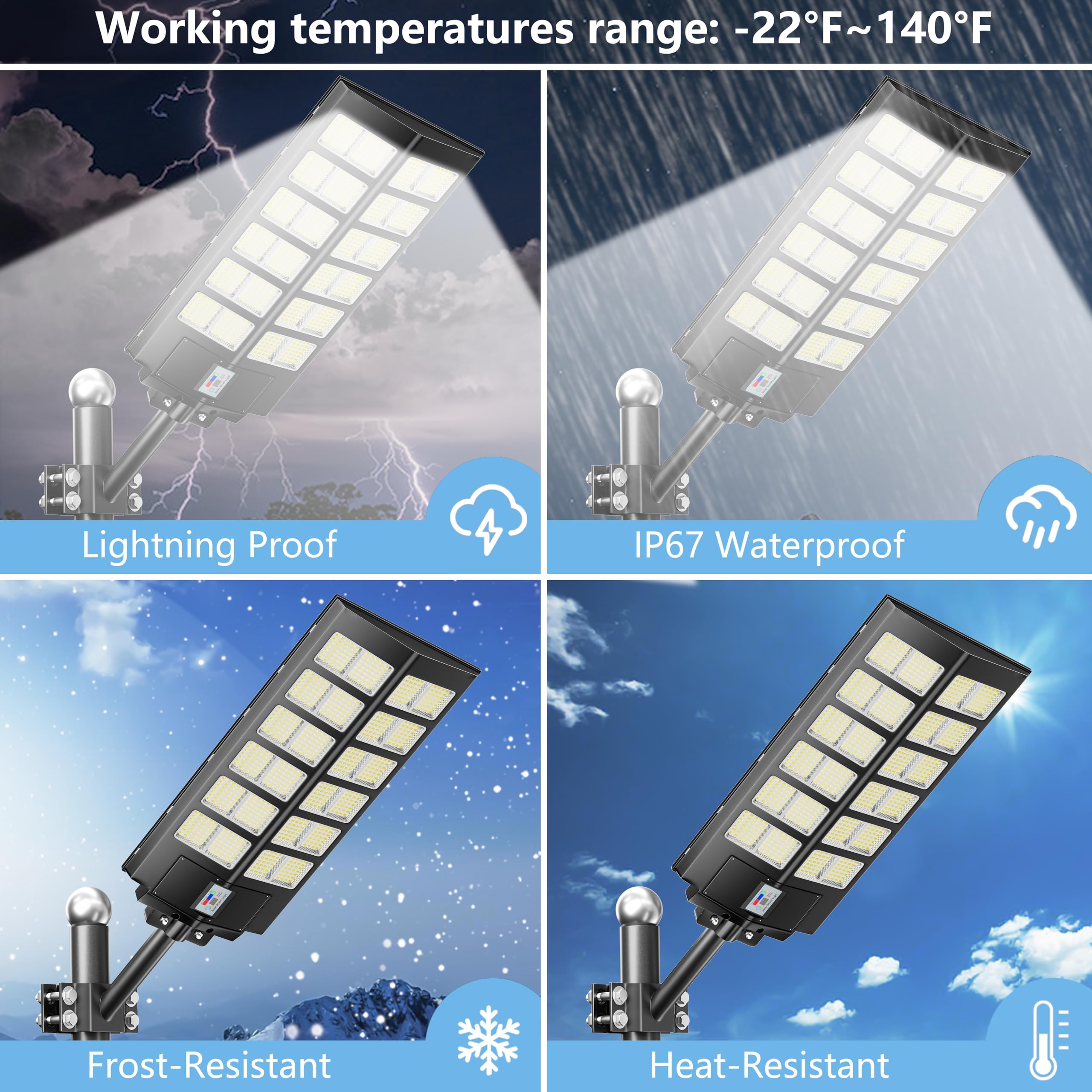 Vzyhik street light 240-degree coverage ensures broad visibility