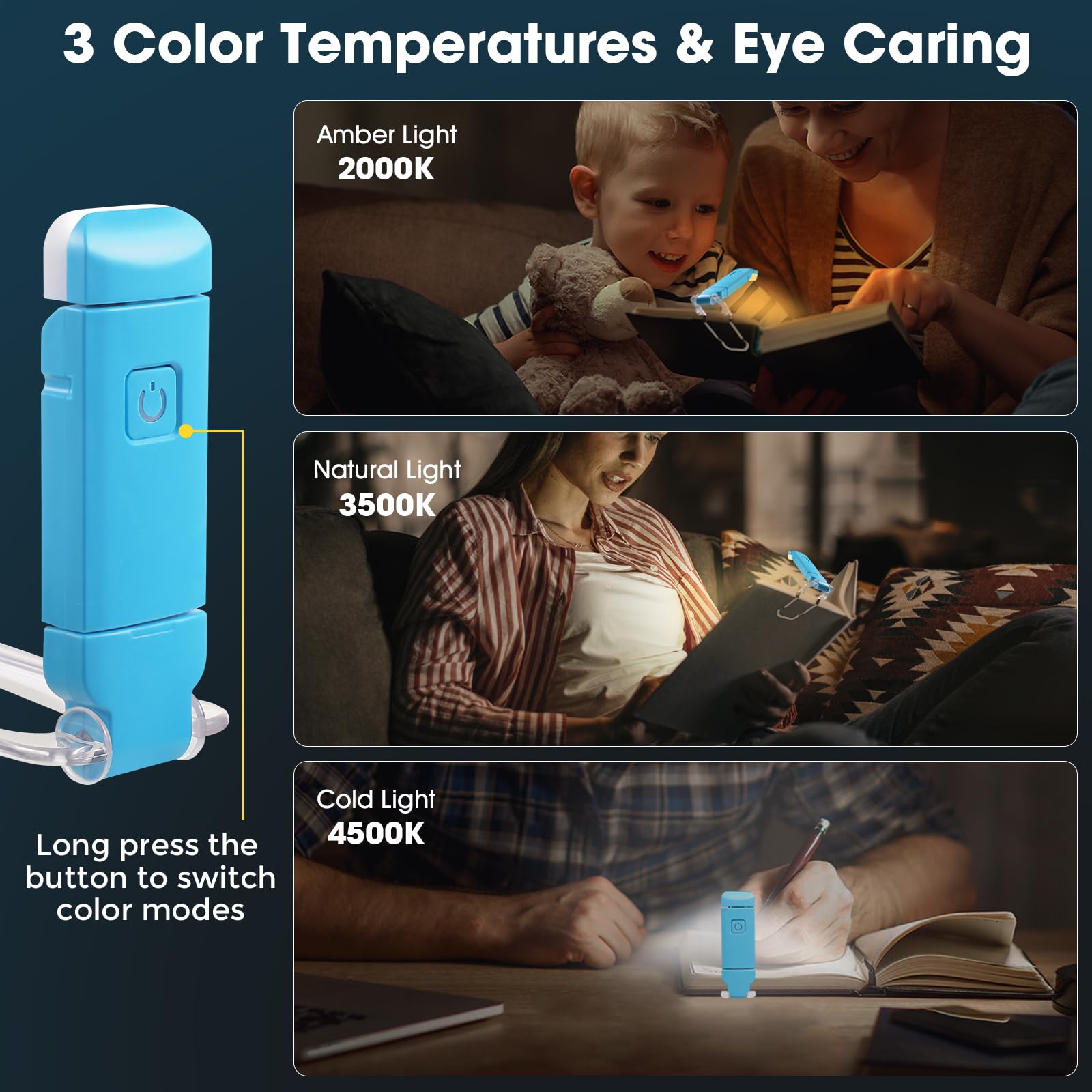 VZZNN 350-degree flexible neck directs light precisely
