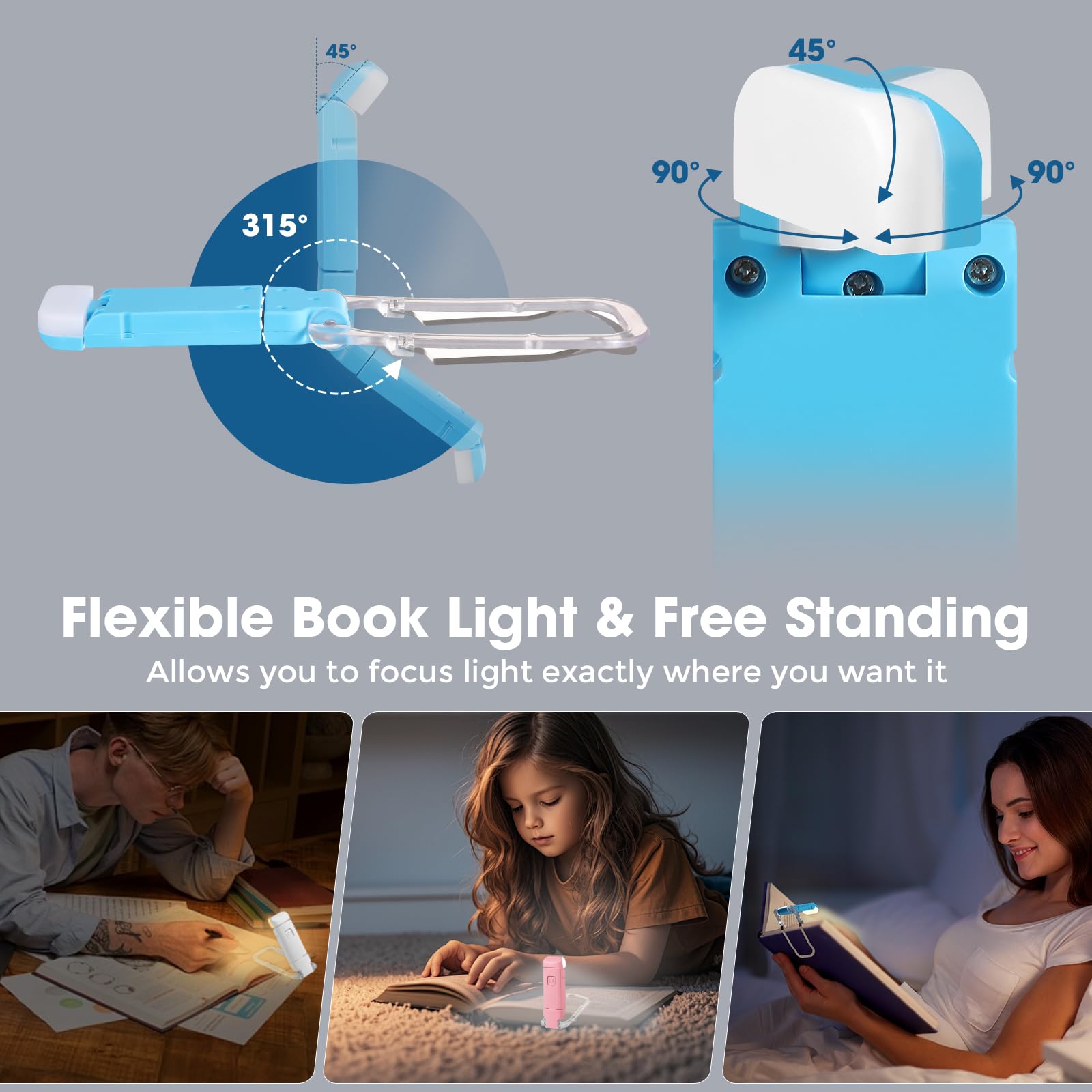 VZZNN lightweight clip-on light for travels