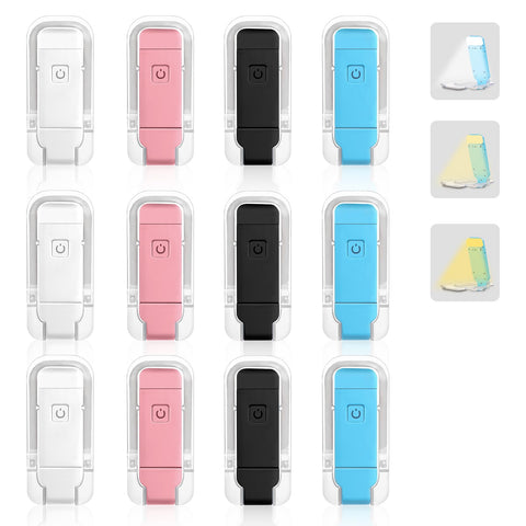 VZZNN clip-on reading light positioned for bedtime reading