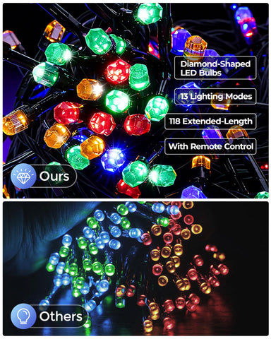 Wabarle 13-mode control panel enabling customized lighting scenes for holidays.