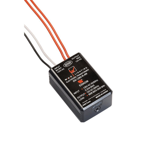 WAC Lighting EN-1260-R-AR transformer with 120V input, 12V output for low-voltage lighting, dimmable