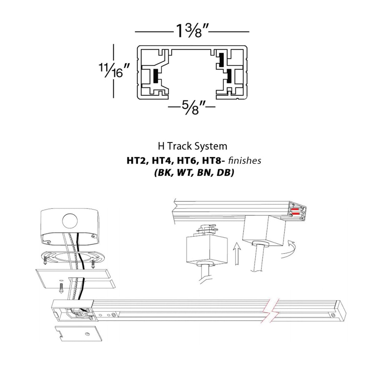 WAC Lighting 120V track with quick-install design for fast, tool-efficient setup.